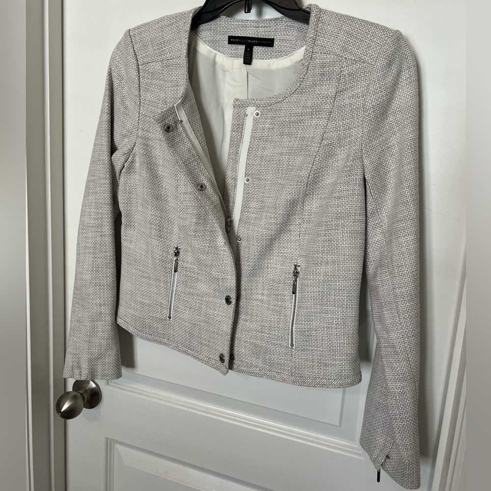 White House Black Market cropped suit jacket